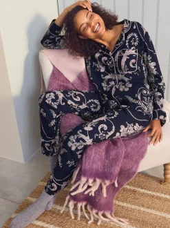 Marine/Rose - Pyjama Laura Ashley Josette boutonné