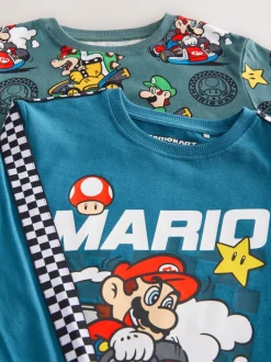 Mario Kart Vert/Bleu - Lot de 2 joggings de pyjama (3-14ans)