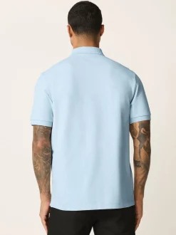 Marl bleu clair - Ajustement régulier - Polo Manches courtes Pique