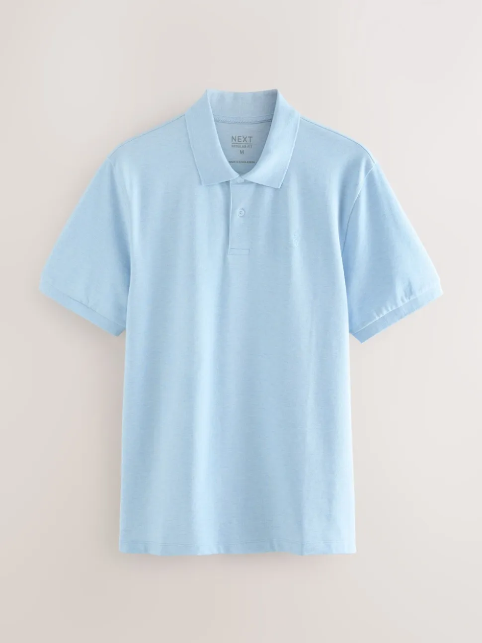 Marl bleu clair - Ajustement régulier - Polo Manches courtes Pique