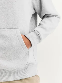 Marl gris - Ajustement régulier - Sweat-shirt à capuche en jersey riche en coton épais