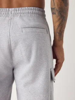 Marl gris - Slim Fit (Slim Fit) - Joggings Cargos Coupe ajustée lourds brossés