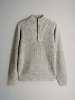 Marl gris - The Set lot de 2 Pulls à encolure zippée