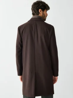 Marron - Ajustement régulier - Manteau Epsom en laine