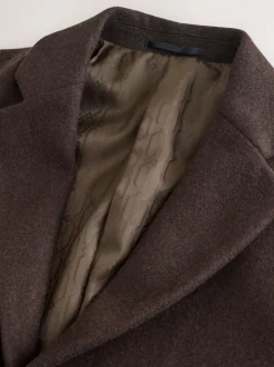 Marron - Ajustement régulier - Manteau Epsom en laine