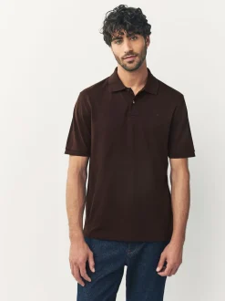 Marron - Ajustement régulier - Polo Manches courtes Pique