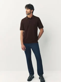 Marron - Ajustement régulier - Polo Manches courtes Pique