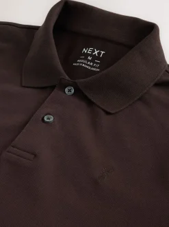 Marron - Ajustement régulier - Polo Manches courtes Pique