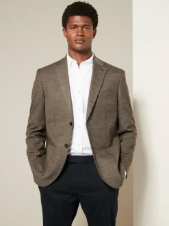 Marron - Ajustement régulier - Blazer intelligent texturé