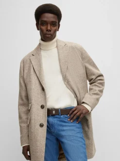 Marron - BOSS Ceintures de cuir en métal brossé