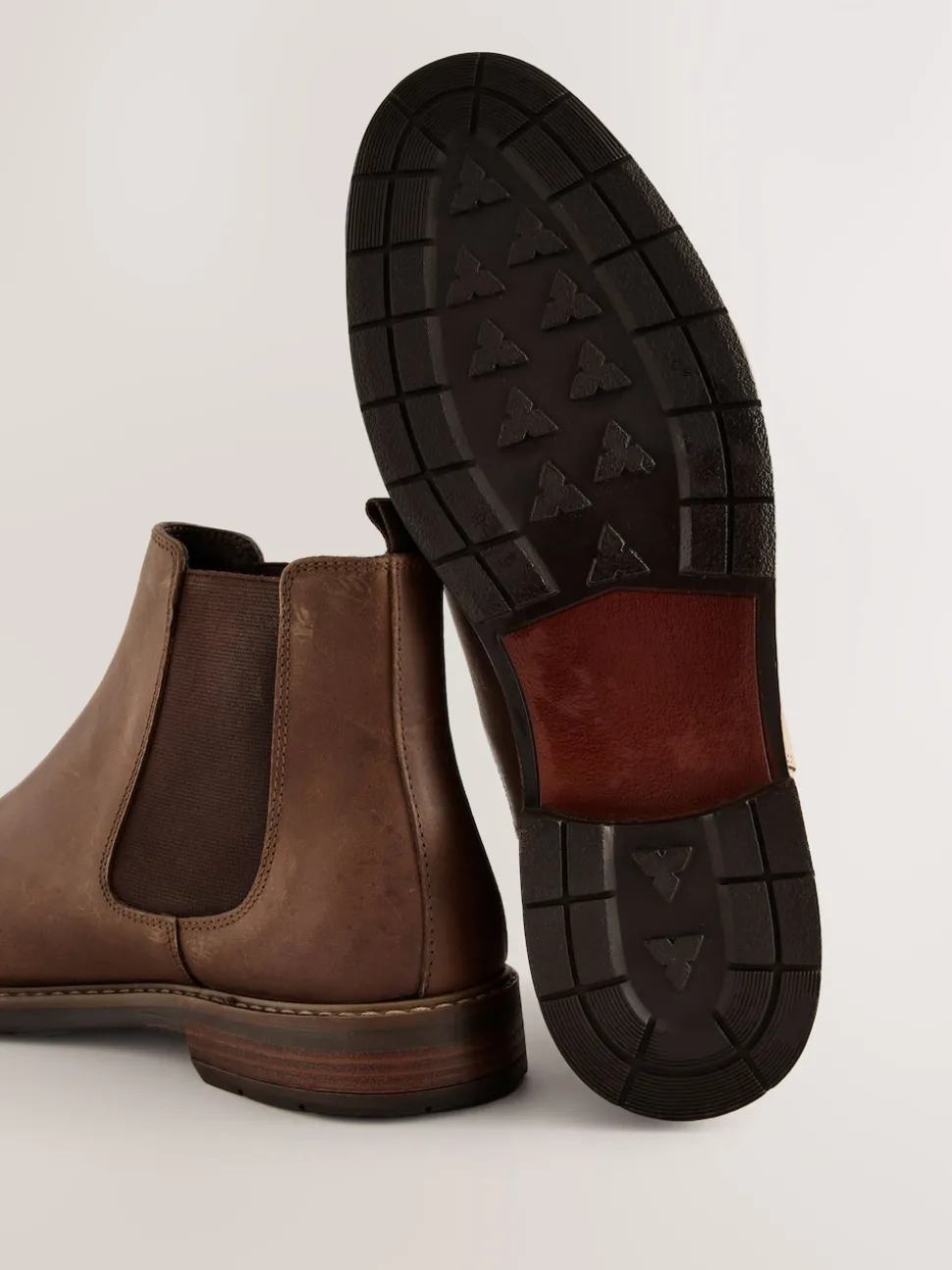 Marron - Bottes Chelsea en cuir cireux