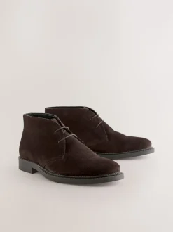 Marron - Bottes Chukka en daim