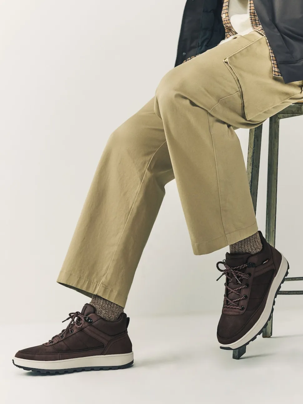 Marron - Bottes de sport style randonnée