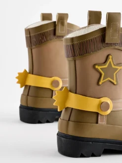 Marron - Bottes en caoutchouc occidentales