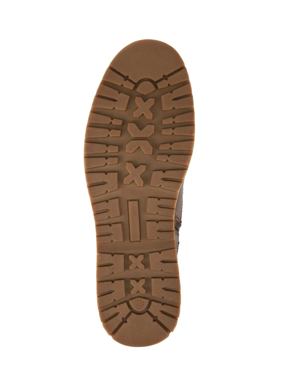 Marron - Bottes en Cuir Pavers Coupe large avec semelle poignée