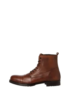 Marron - Bottes JACK & JONES en cuir