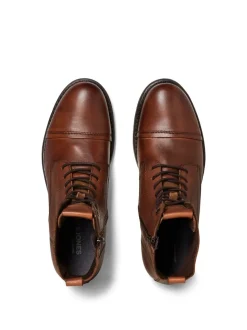 Marron - Bottes JACK & JONES en cuir