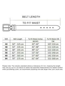 Marron - Ceinture D555 Gavin en Cuir véritable fabriqué à la main 3.7 Largeur cm