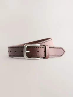 Marron - Ceinture en cuir casual