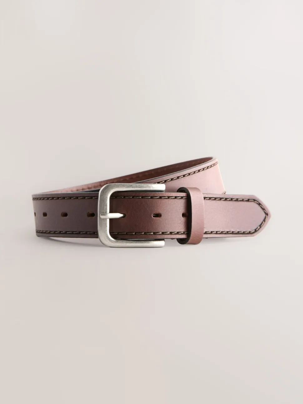 Marron - Ceinture en cuir casual