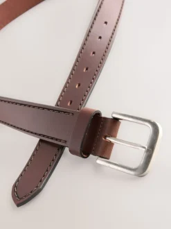 Marron - Ceinture en cuir casual