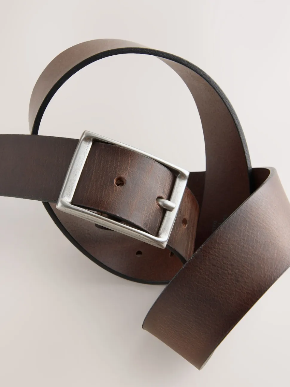 Marron - Ceinture en cuir casual