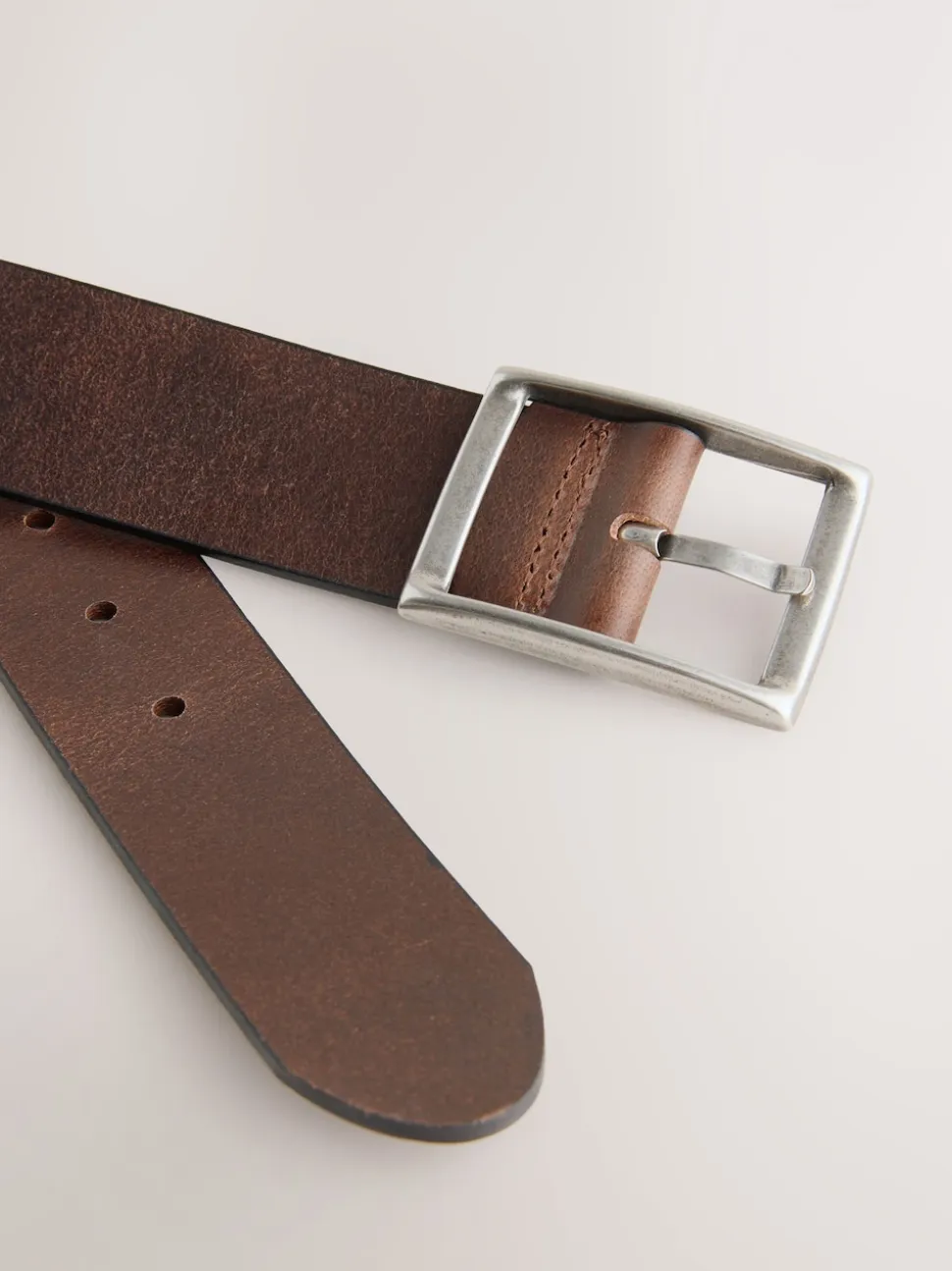 Marron - Ceinture en cuir casual