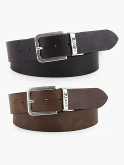Marron - Ceinture Levi's® en cuir réversible