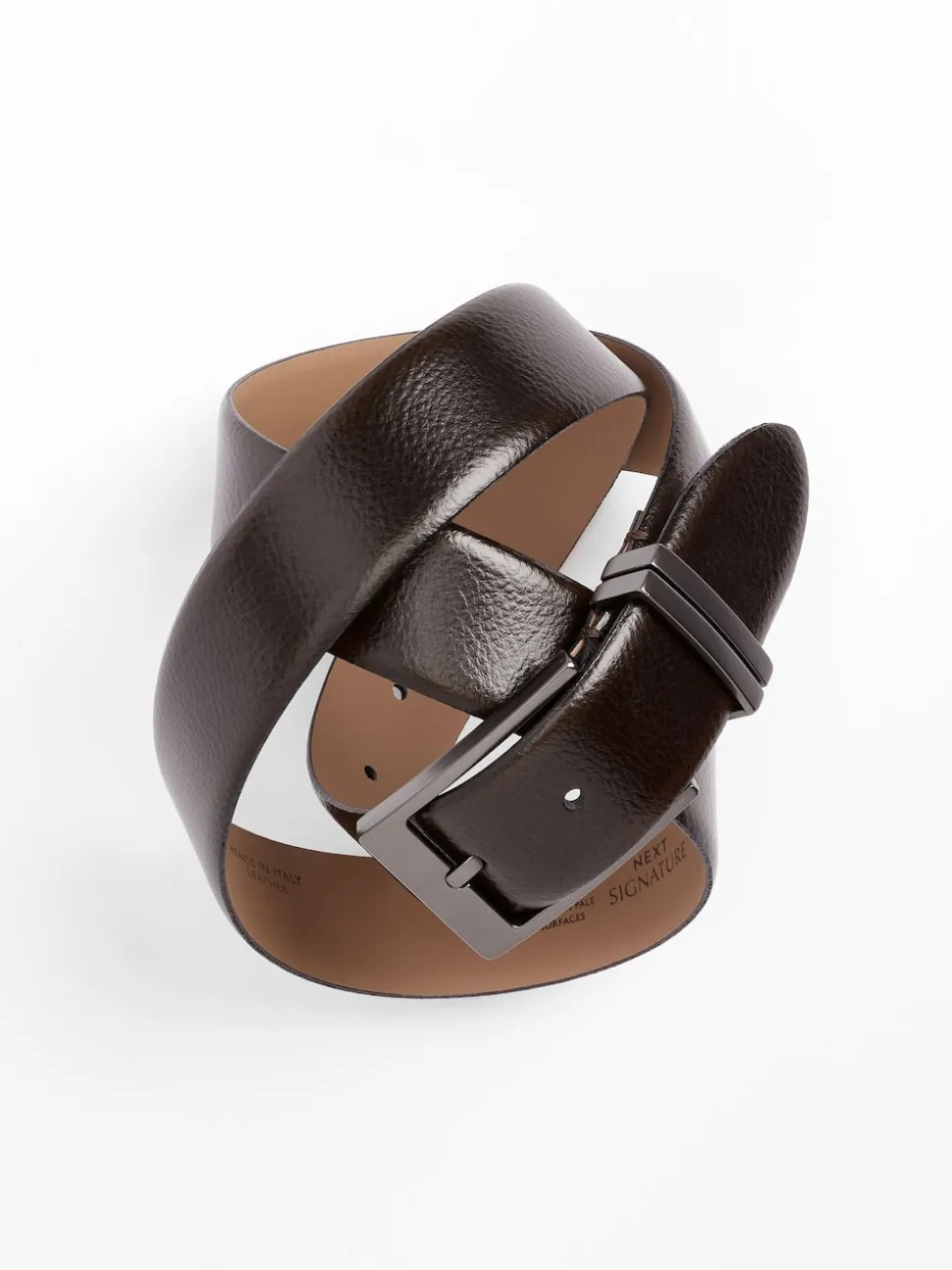 Marron - Ceinture Signature en 100% cuir
