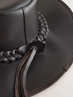 Marron - Chapeau de cow-boy en cuir