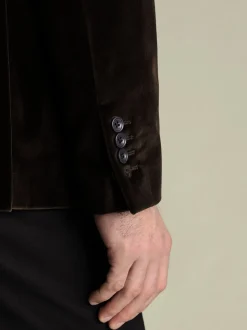 Marron - Charles Tyrwhitt Veste Coupe ajustée en velours italien