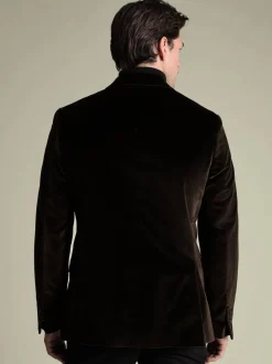 Marron - Charles Tyrwhitt Veste Coupe ajustée en velours italien