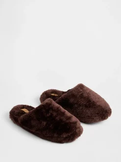 Marron - Chaussons Gap en fausse fourrure