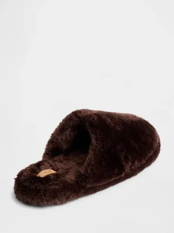 Marron - Chaussons Gap en fausse fourrure