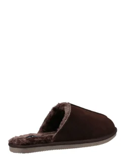 Marron - Chaussons Hush Puppies Coady en cuir