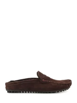 Marron - Chaussons Jones Bootmaker Zap en cuir style mule