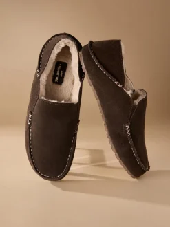 Marron - Chaussons mocassins Signature Kickdown en daim