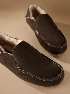 Marron - Chaussons mocassins Signature Kickdown en daim
