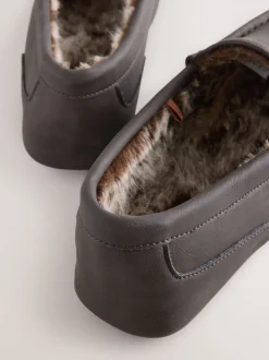 Marron - Chaussons Mocassins Doublés en Fausse Fourrure