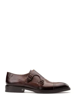 Marron - Chaussure Base London Taper Monk