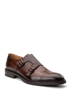 Marron - Chaussure Base London Taper Monk