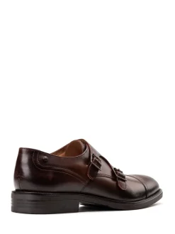 Marron - Chaussure Base London Taper Monk