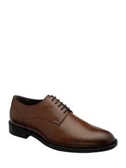 Marron - Chaussures derby Frank Wright à lacets en cuir