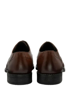 Marron - Chaussures derby Frank Wright à lacets en cuir