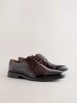 Marron - Chaussures Derby à embout