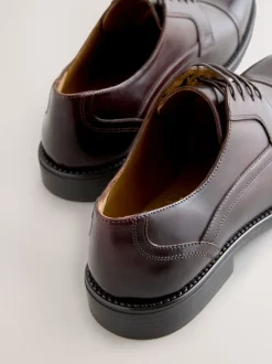 Marron - Chaussures Derby à embout