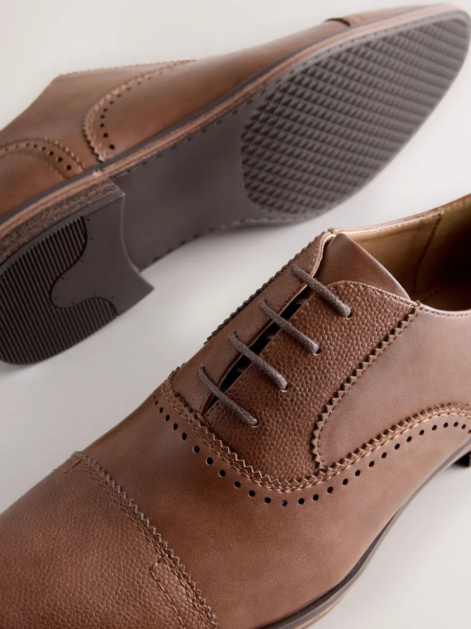 Marron - Chaussures Oxford à bout ouvert