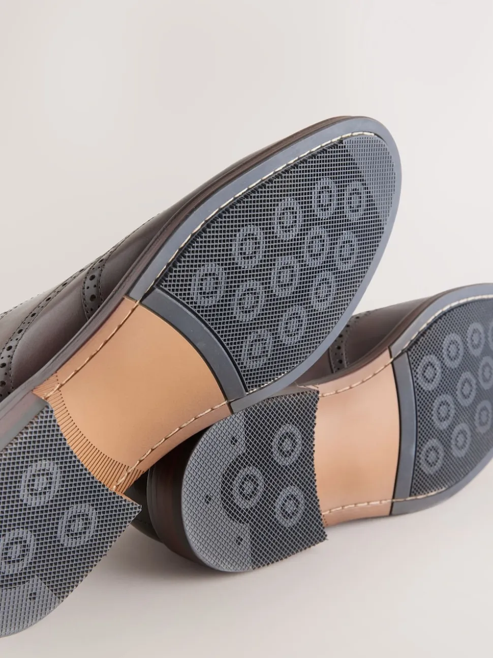 Marron - Chaussures Oxford Wingcap en cuir