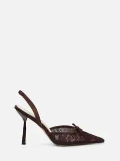Marron - Chaussures Simmi London Bebee à talons avec nœud
