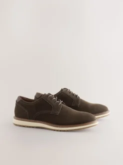 Marron - Compensées Derby Chaussures